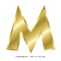 M Gold Letter