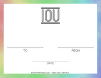 Blank IOU Rainbow