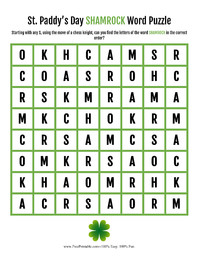 Shamrock Word Puzzle