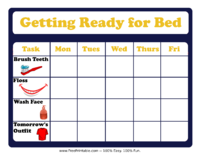 Bedtime Chore Chart