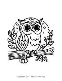 Halloween Coloring Page Owl