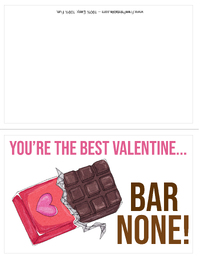 Candy Bar Valentines Day Card 
