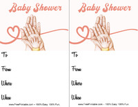 Baby Shower Hands Invitation