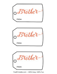 Brother Gift Tag