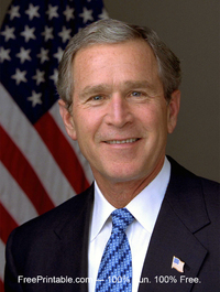 President George W Bush