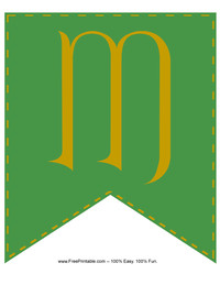 Celtic Banner Letter M