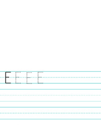 E Letter Penmanship