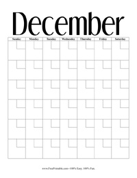 Professional December Perpetual Calendar