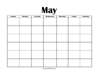 Perpetual May Calendar