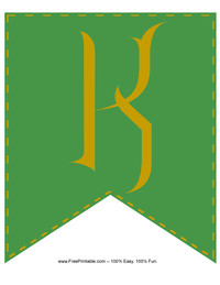 Celtic Banner Letter K