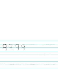 Q Letter Penmanship Lower Case