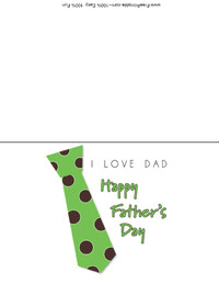 I Love Dad Green Tie