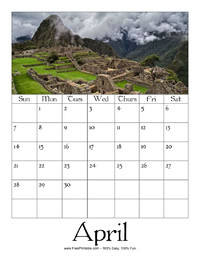 April 2024 Picture Calendar