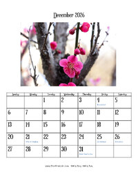 December 2026 Photo Calendar