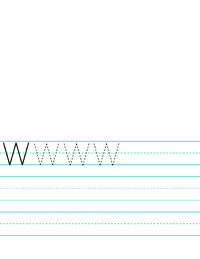 W Letter Penmanship