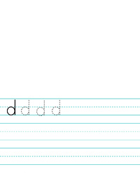 D Letter Penmanship Lower Case