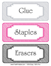 Striped Classroom Labels Staples