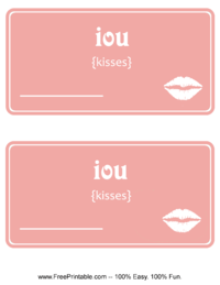 IOU Kisses