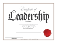 Red Seal Leadership Certificate