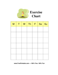 Exercise Chore Chart