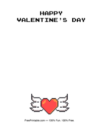 8 Bit Retro Valentine Stationery