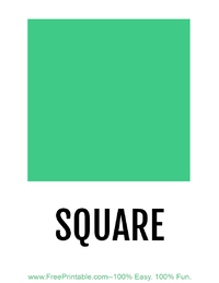 Shapes Flash Card Square