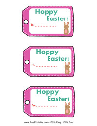 Hoppy Easter Gift Tag