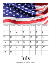 July 2017 Photo Calendar
