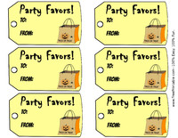 Halloween Party Favor Gift Tag