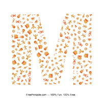 M Gingerbread Letter