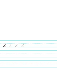 Z Letter Penmanship Lower Case