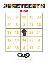 Juneteenth Bingo 3