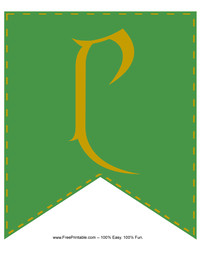 Celtic Banner Letter C