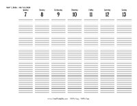 2026 Weekly Calendar 37
