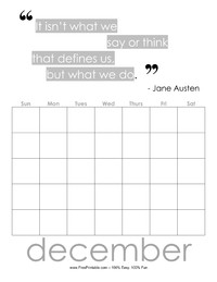 Perpetual December Quote Calendar 