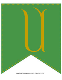 Celtic Banner Letter U