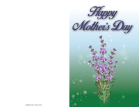 Mother's Day Purple Flowers Card