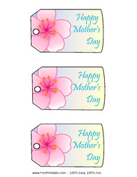 Mother's Day Tropical Flower Gift Tag