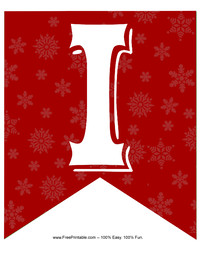 Winter Holiday Alphabet Banner I