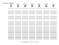 2026 Weekly Calendar 39