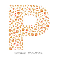 P Gingerbread Letter