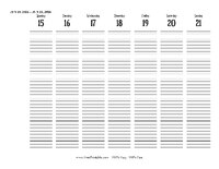 2026 Weekly Calendar 25