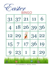 Easter Bingo Card 2