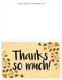 Fall Leaves Thank You Card