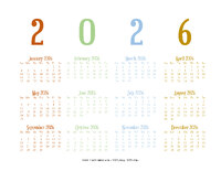 2026 Calendar Big
