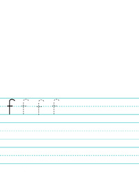 F Letter Penmanship Lower Case