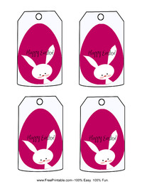 Cute Purple Easter Gift Tag