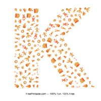 K Gingerbread Letter