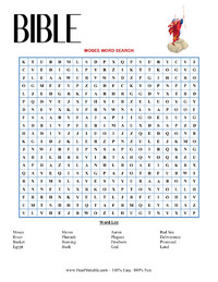 Moses Word Search