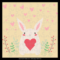 Bunny with Hearts